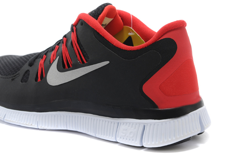 Nouveau Nike Free 5.0 plus les hommes noirs de chaussures de course rouge (1)